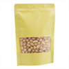 Packaging Biodegradable Kraft Paper Zip Lock Bag In Stock Kraft Paper Bag With Window For Food Kraft Paper Zipper Bag