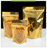 Custom Printed Box Pouch Biodegradable Aluminum Foil Coffee Bag 250g Flat Bottom Zipper Bag Smell Proof Food Packaging