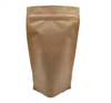 Resealable Recycled Stand-Up Pouch Zipper with Glossy Finish Biodegradable Kraft Paper Bag Dry Food Packaging PET Type Pet Food