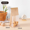 Customized logo Design Stand up Ziplock Food Toast Bread Bag Brown ECO Friendly Kraft Paper Bag With Window