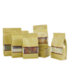 packaging biodegradable kraft paper zip lock bag in stock kraft paper bag with window for food kraft paper zipper bag