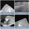 Thickened aluminum foil self-supporting bag, tin foil packaging bag, tea, cat and dog food self-supporting clip chain sealed bag