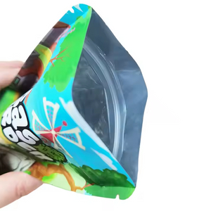 Custom Printed Child-Proof PET Ziplock Gummy Bags Resealable 3.5g 7g 12g Plastic Packaging for Milk Smell Proof