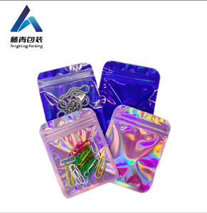 Translucent Colorful Bone Bag Rainbow Jewelry Packaging Bag Earrings Flash Sealed Pocket Color Laser Yin Yang Self Sealing Bag