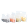 Horizontal octagonal sealed transparent self sealing tote bag, plastic leisure food dry goods hand-held packaging bag