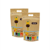 Packaging Biodegradable Kraft Paper Zip Lock Bag In Stock Kraft Paper Bag With Window For Food Kraft Paper Zipper Bag