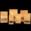 Yurui 1lb Custom Printed Plastic 12 Oz Flat Bottom Kraft Paper Coffee Bags Packaging With Valve And Zipper
