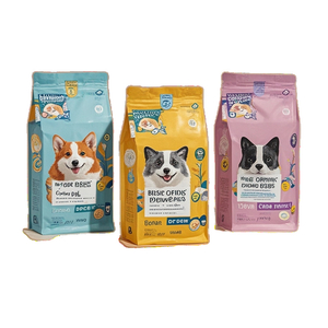 Custom Printed Foil Mylar Logo High Quality Oem 8 Side Seal Bag Pet Food Packaging Square Bottom Pet Cat Food Bag