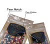 Resealable Recycled Stand-Up Pouch Zipper with Glossy Finish Biodegradable Kraft Paper Bag Dry Food Packaging PET Type Pet Food