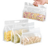 Horizontal octagonal sealed transparent self sealing tote bag, plastic leisure food dry goods hand-held packaging bag