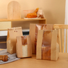 Bread Bag, Kraft Paper Bag, Pointed Bottom Food Paper Bag, Toast Packaging Bag, Baked Bread Packaging Bag