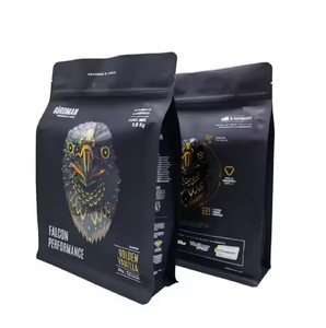 Custom Bags Zip Lock Bag Flat Bottom Window Plastic Food Packaging Bag