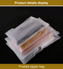 Matte Transparent Zipper Bag, Underwear Clothing Packaging Bag, Children's Clothing Socks, Plastic Self Sealing Bag
