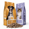 Custom Design Foil Stand up Pouch Flat Bottom Cat Litter Packaging Zipper Bag Reusable Heat Sealed Coffee Bean Bag