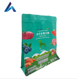 Stand up Pouch Heat Seal Flat Bottom Resealable Pet Food Packaging 15kg 20 kg / 40 lb Side Gusset Bag Dog Pet Food Packaging Bag