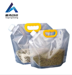 Horizontal octagonal sealed transparent self sealing tote bag, plastic leisure food dry goods hand-held packaging bag