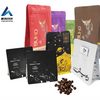 Custom Printing Compostable Coffee Beam Powder Drip Coffee Bags Flat Bottom Pouch Packaging With Valve and Zipper