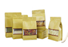 packaging biodegradable kraft paper zip lock bag in stock kraft paper bag with window for food kraft paper zipper bag