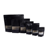 100g 250g 500g 1kg Biodegradable Stock Flat Bottom Brown Kraft Paper Aluminum Foil Coffee Bags With Valve and Ziplock