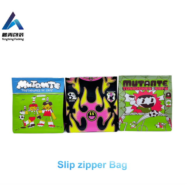 Slip Zipper Coffee Bag with Valve 